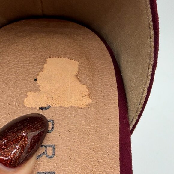 Torrid Pumps Womens Size 11WW Burgundy Two Strap Tapered Open Toe Heeled Sandals - Picture 15 of 16